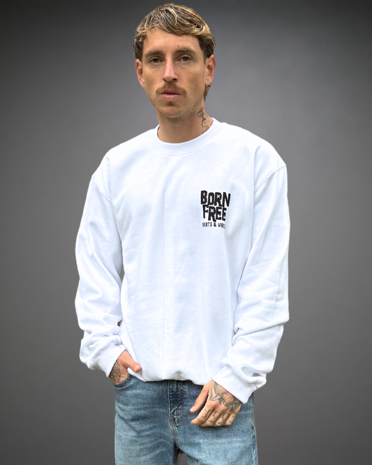 Polera Hombre Oversize Born Free - Blanco
