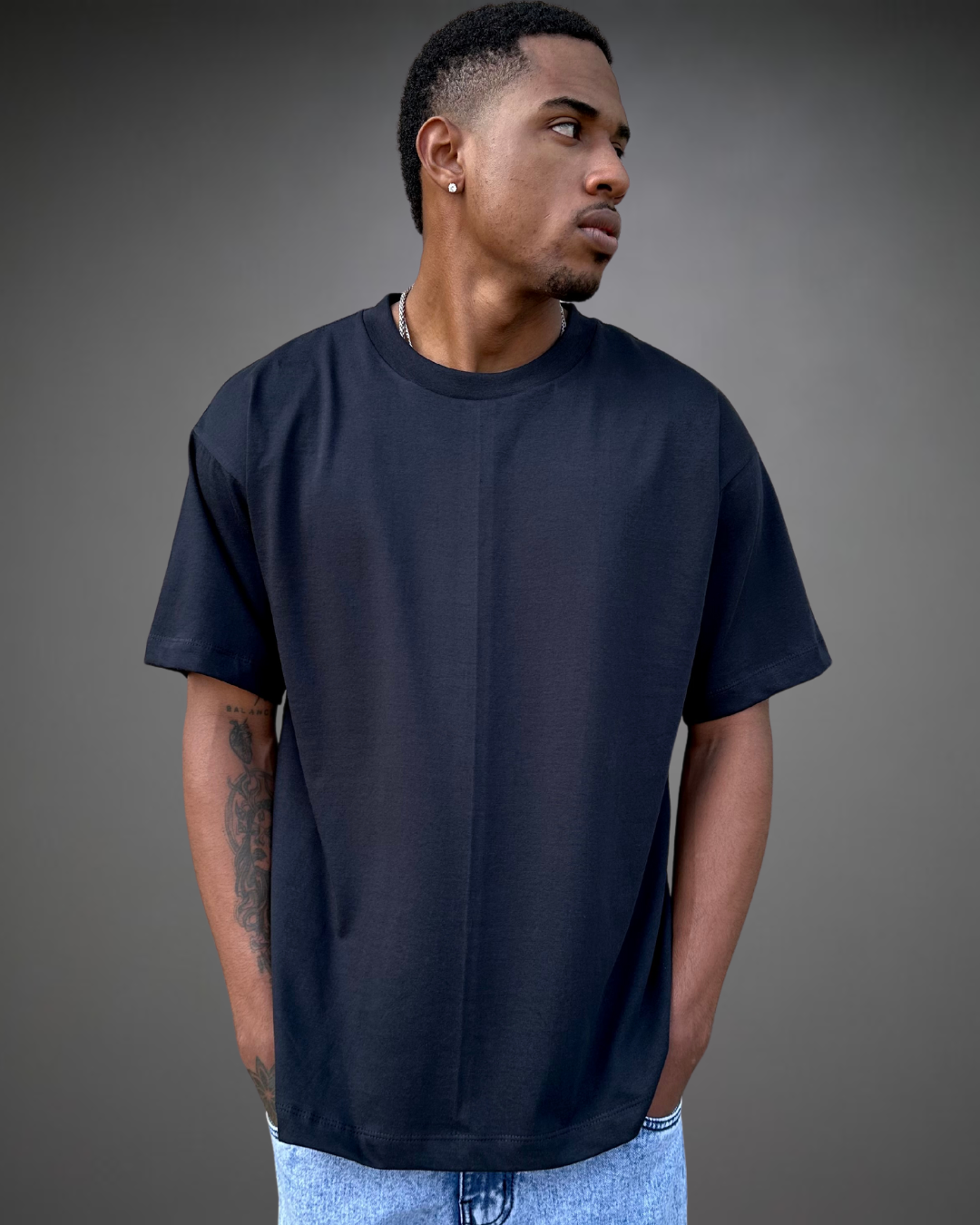 Polo Hombre Oversize - Azul Noche