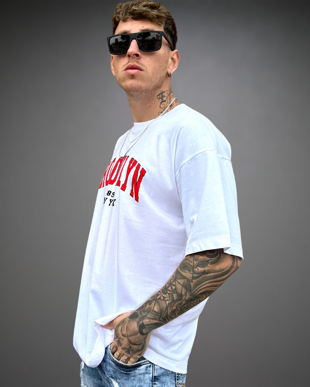 Polo Hombre Oversize Brooklyn - Blanco
