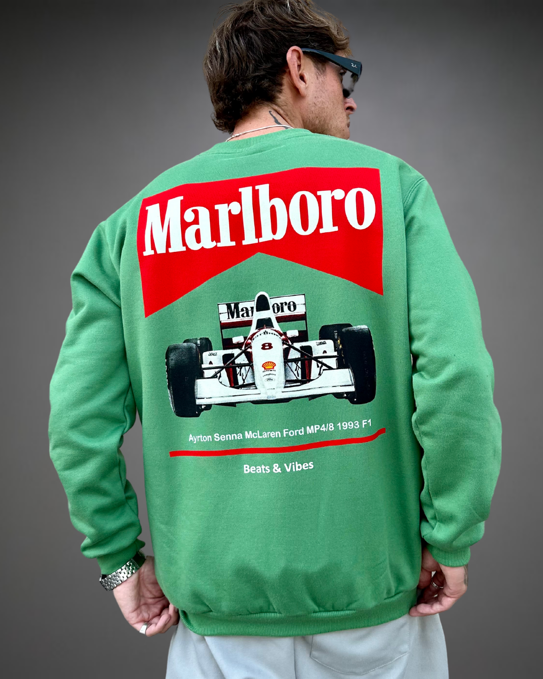 Polera Hombre Oversize F1 Marlboro - Verde