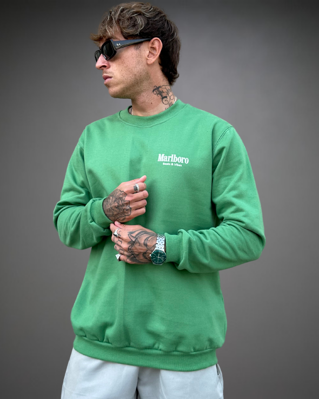 Polera Hombre Oversize F1 Marlboro - Verde