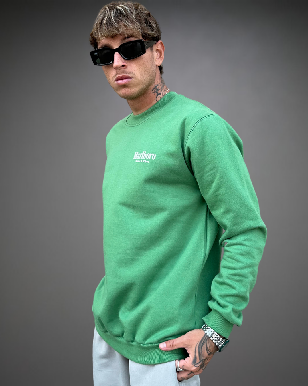 Polera Hombre Oversize F1 Marlboro - Verde
