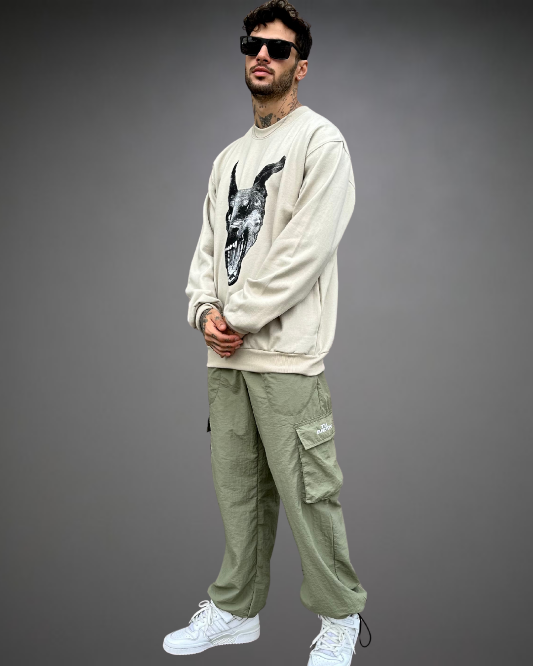 Copia de Polera Hombre Oversize Spike - Arena