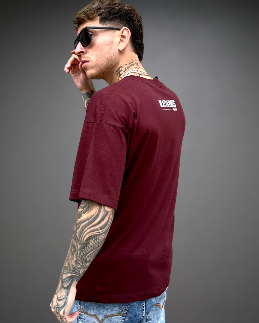 Polo Hombre Oversize SAVAGES - Borgoña
