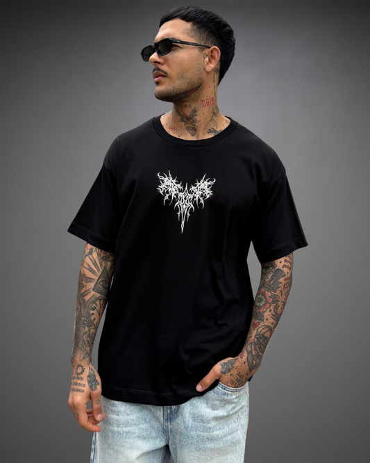 Polo Hombre Oversize Tribal 5.0 - Negro