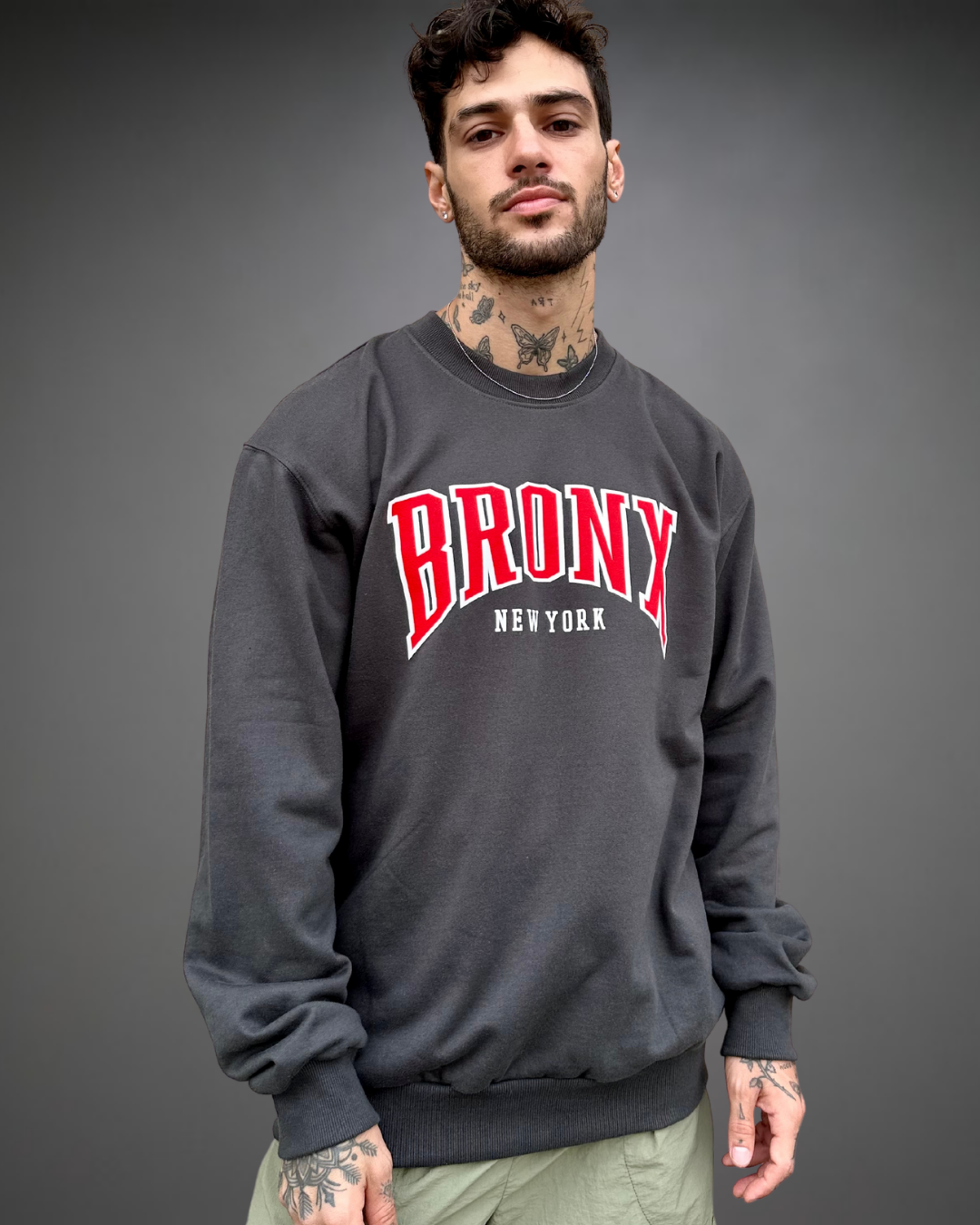 Polera Hombre Oversize BRONX - Plomo
