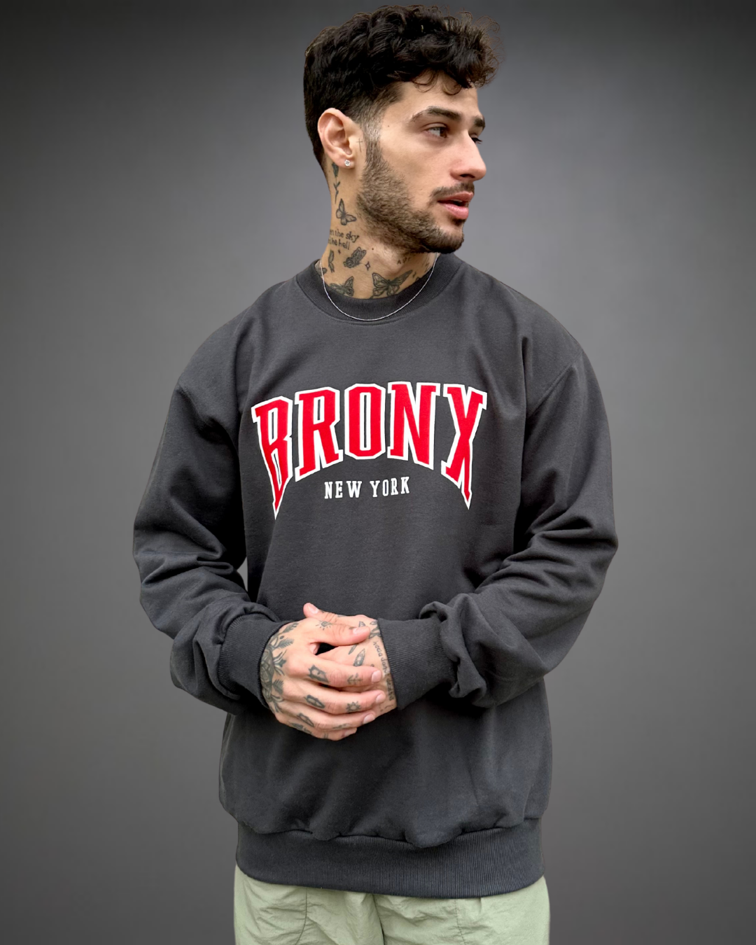Polera Hombre Oversize BRONX - Plomo