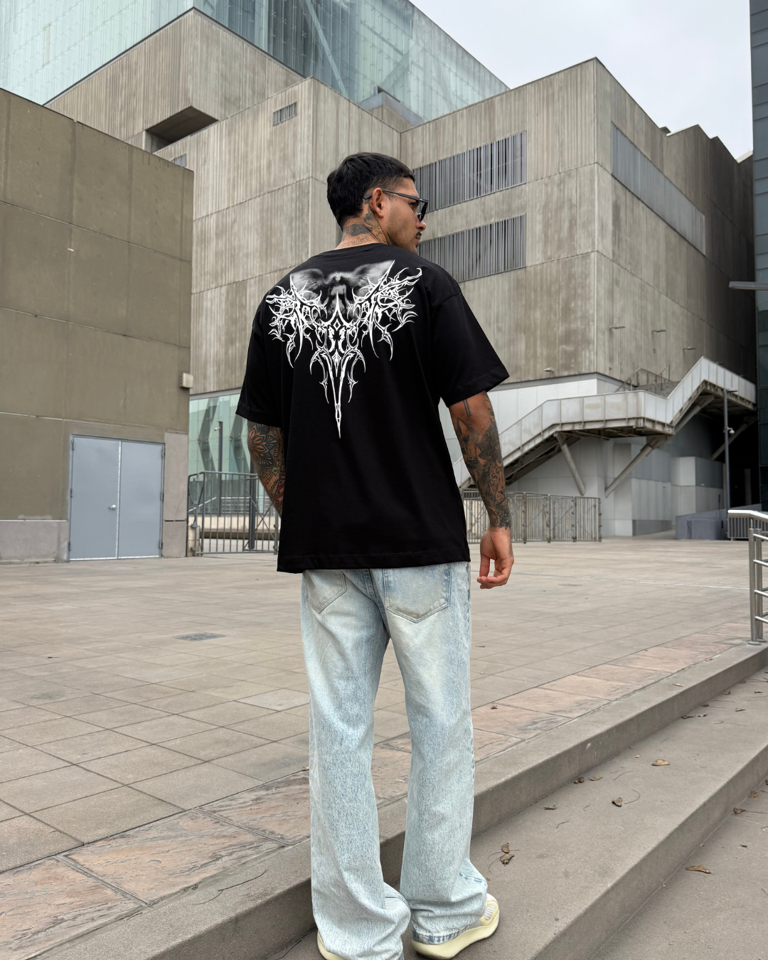 Polo Hombre Oversize Tribal 5.0 - Negro