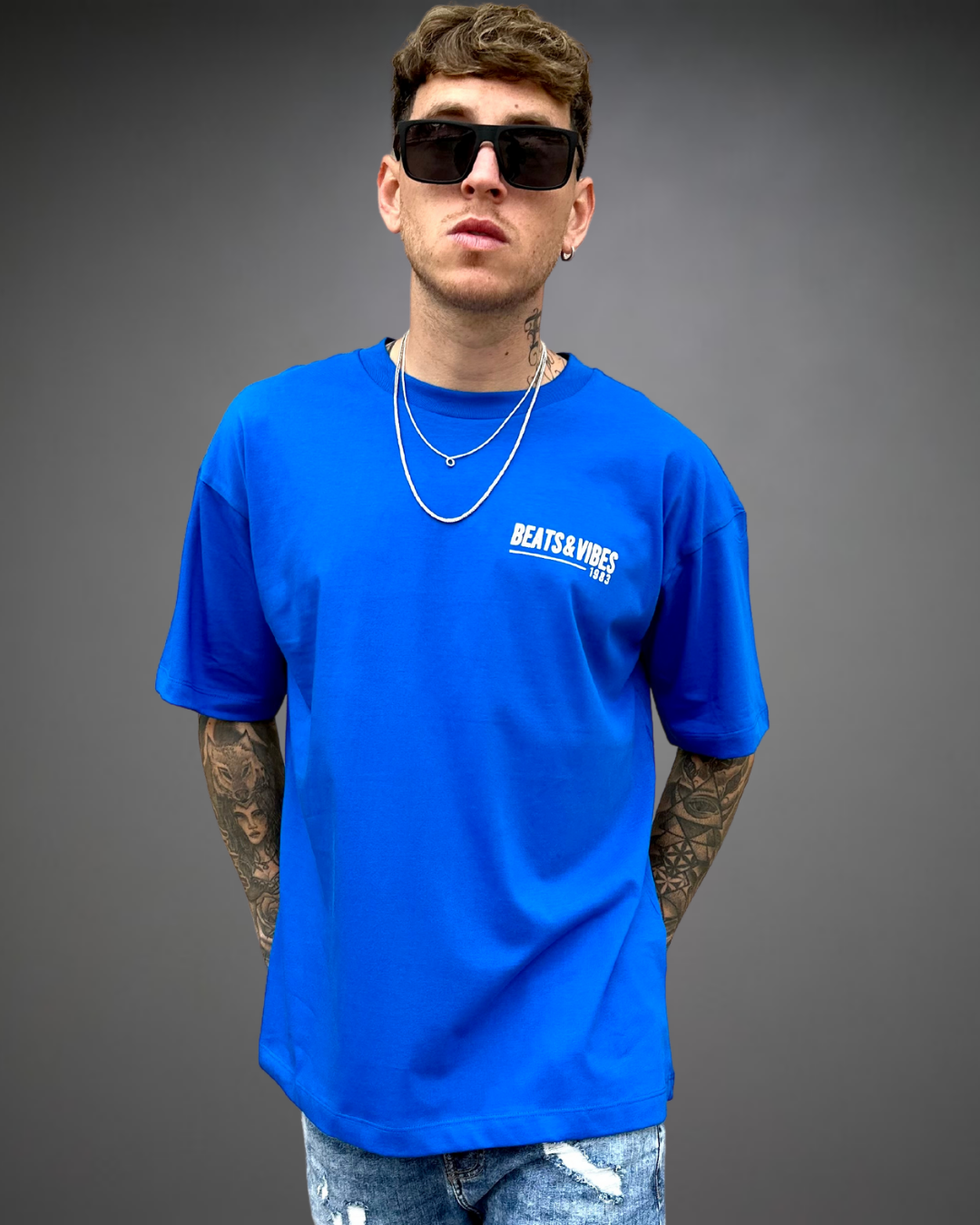 Polo Hombre Oversize Seek The Positive - Azul