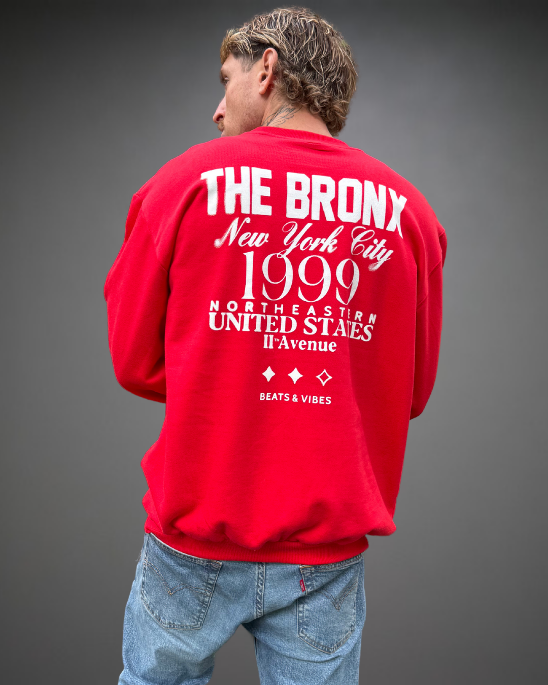 Polera Hombre Oversize The Bronx Beats - Rojo