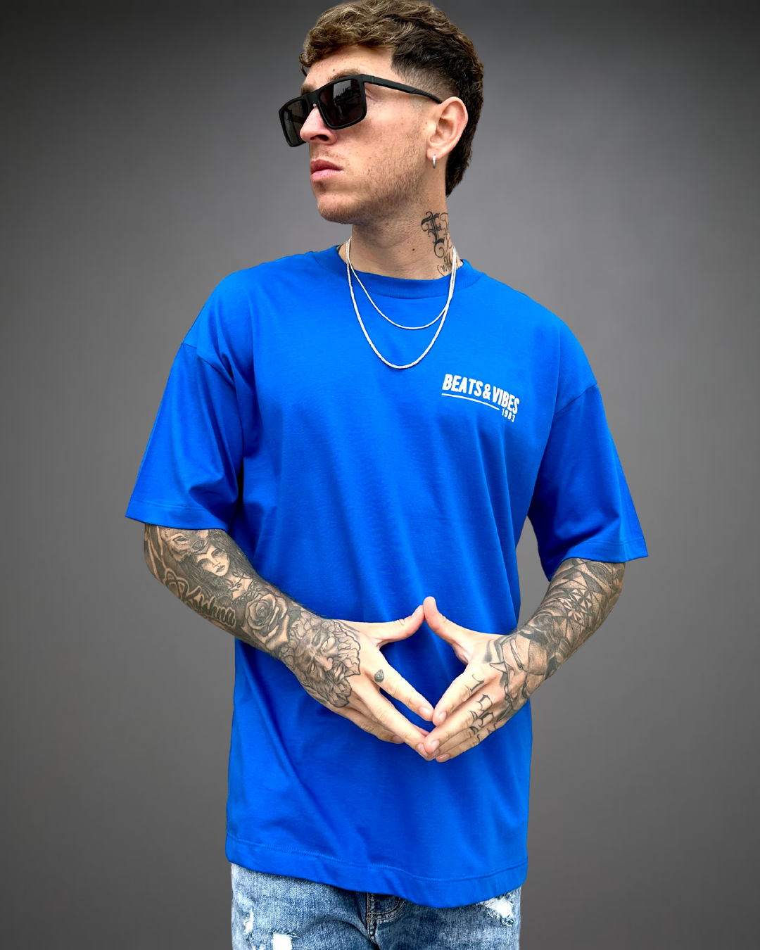 Polo Hombre Oversize Seek The Positive - Azul