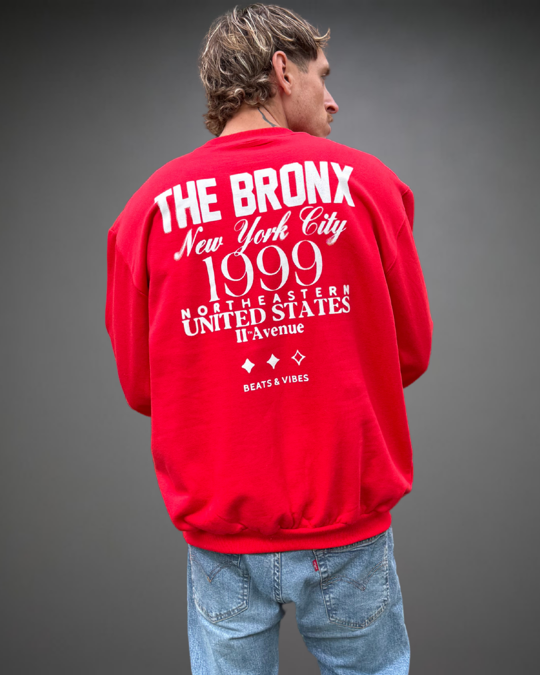 Polera Hombre Oversize The Bronx Beats - Rojo