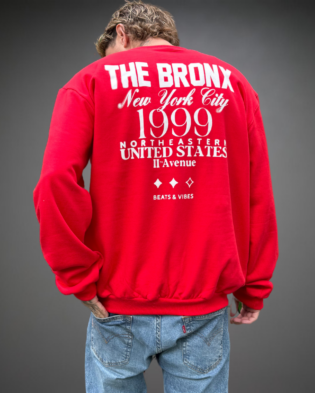 Polera Hombre Oversize The Bronx Beats - Rojo