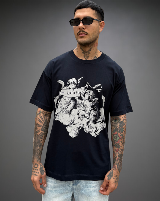 Polo Hombre Oversize Angels Studio Ft - Azul Noche