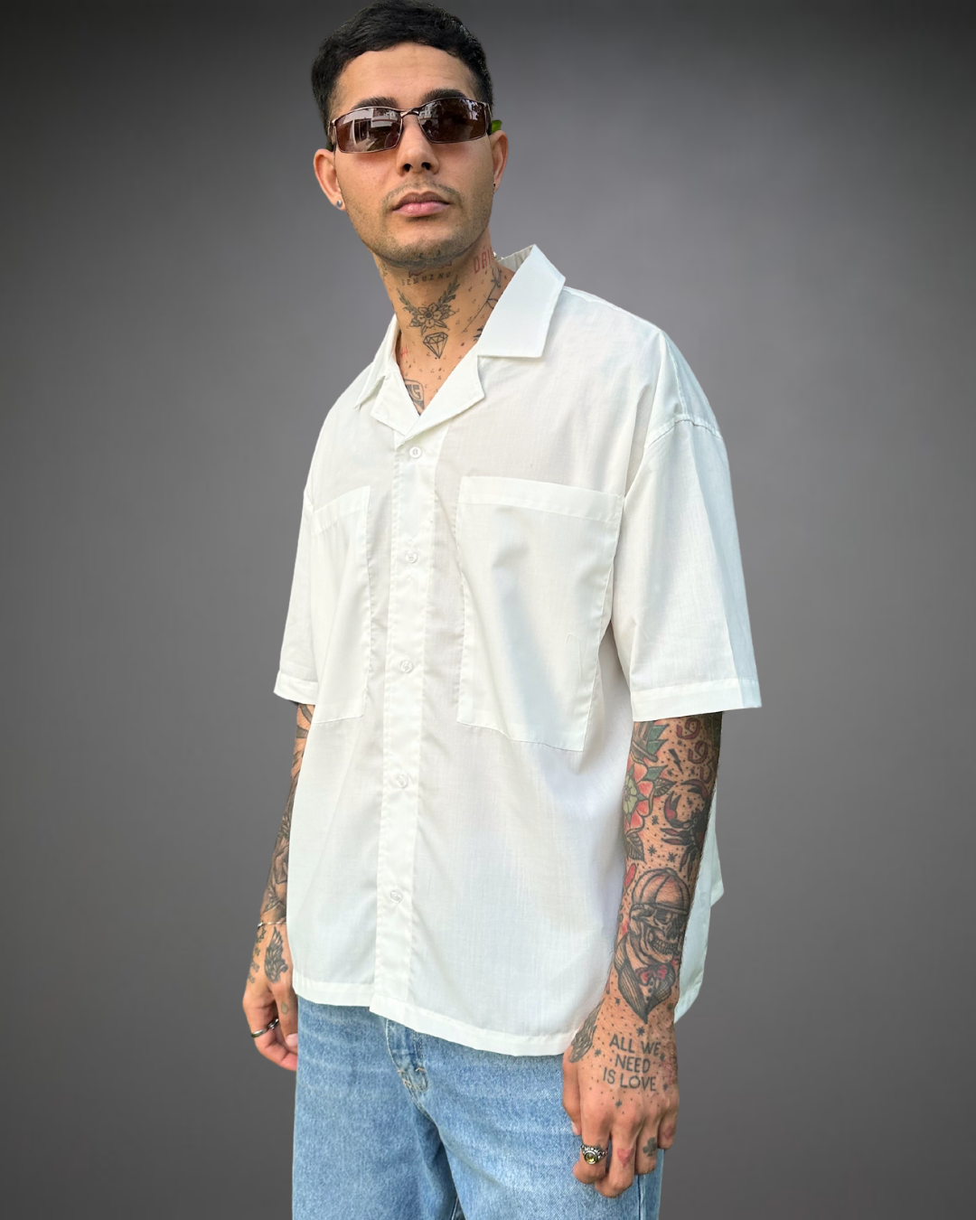 Camisa Hombre Oversize BERLIN - Off White 2