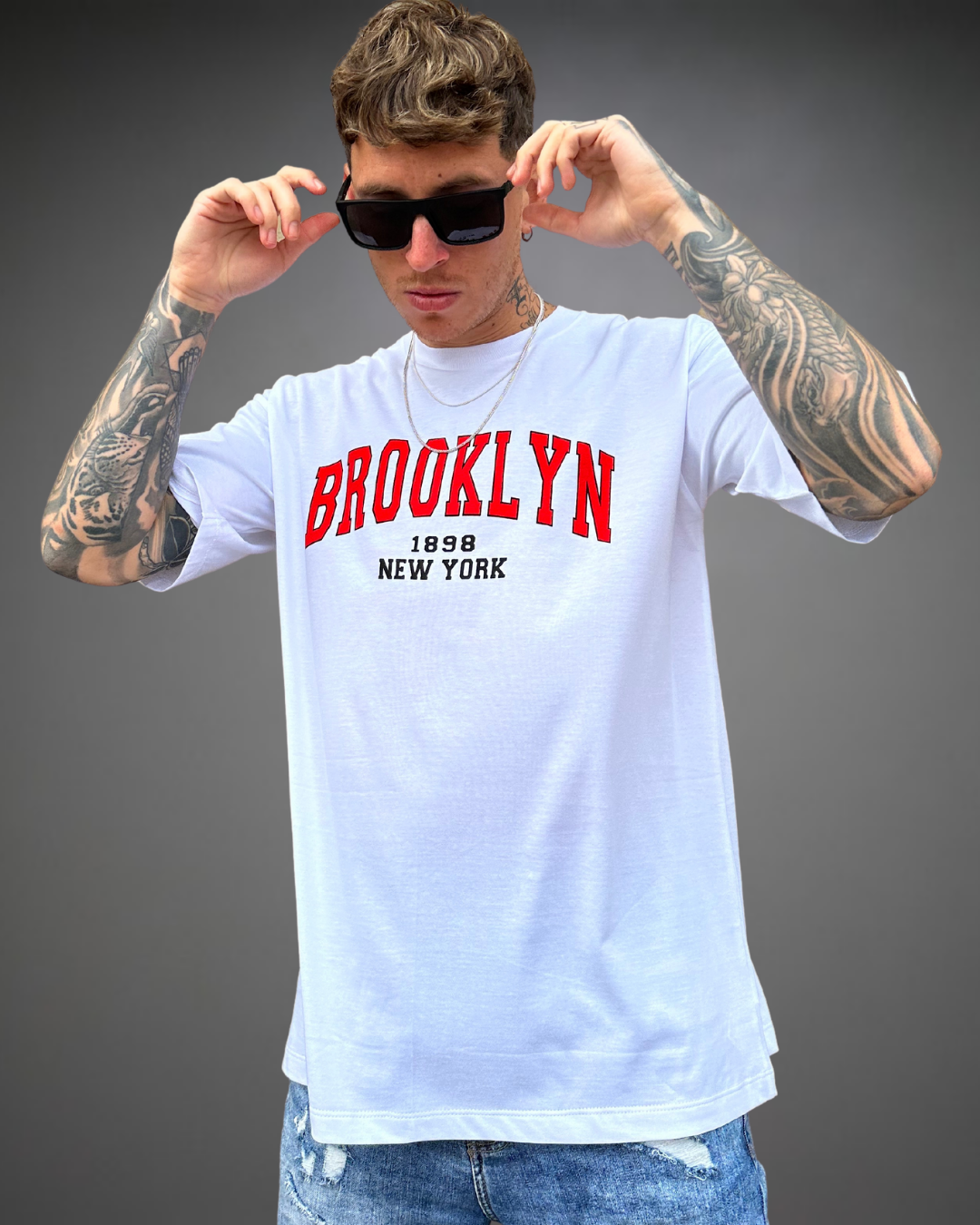 Polo Hombre Oversize Brooklyn - Blanco