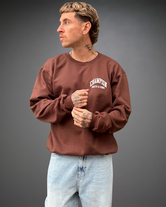 Polera Hombre Oversize Champio - Marrón