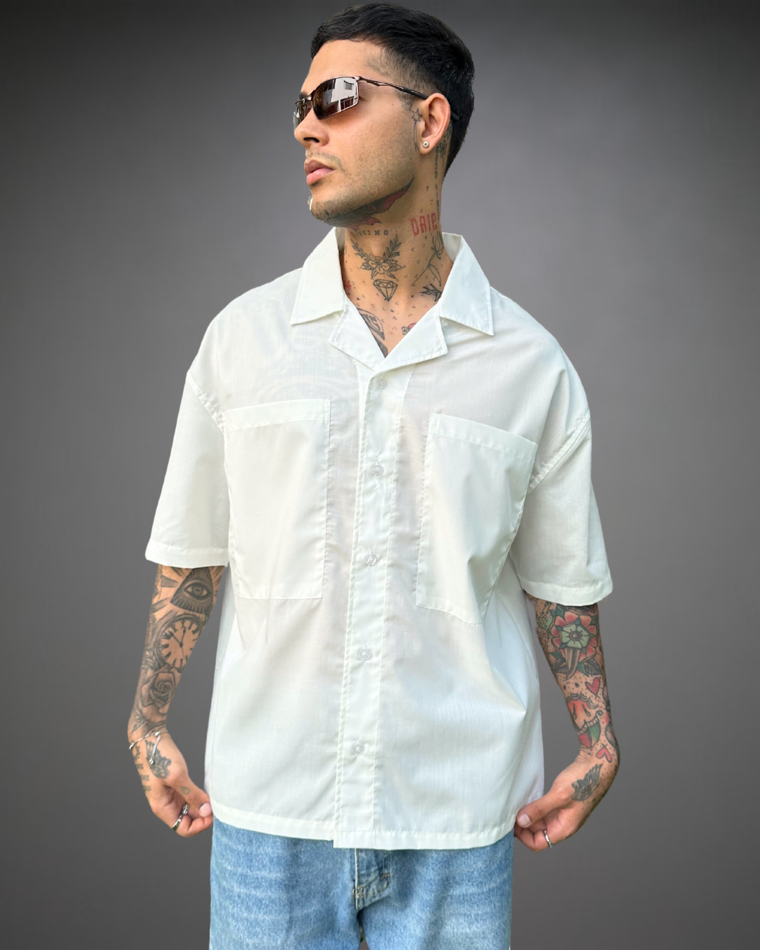 Camisa Hombre Oversize BERLIN - Off White 2