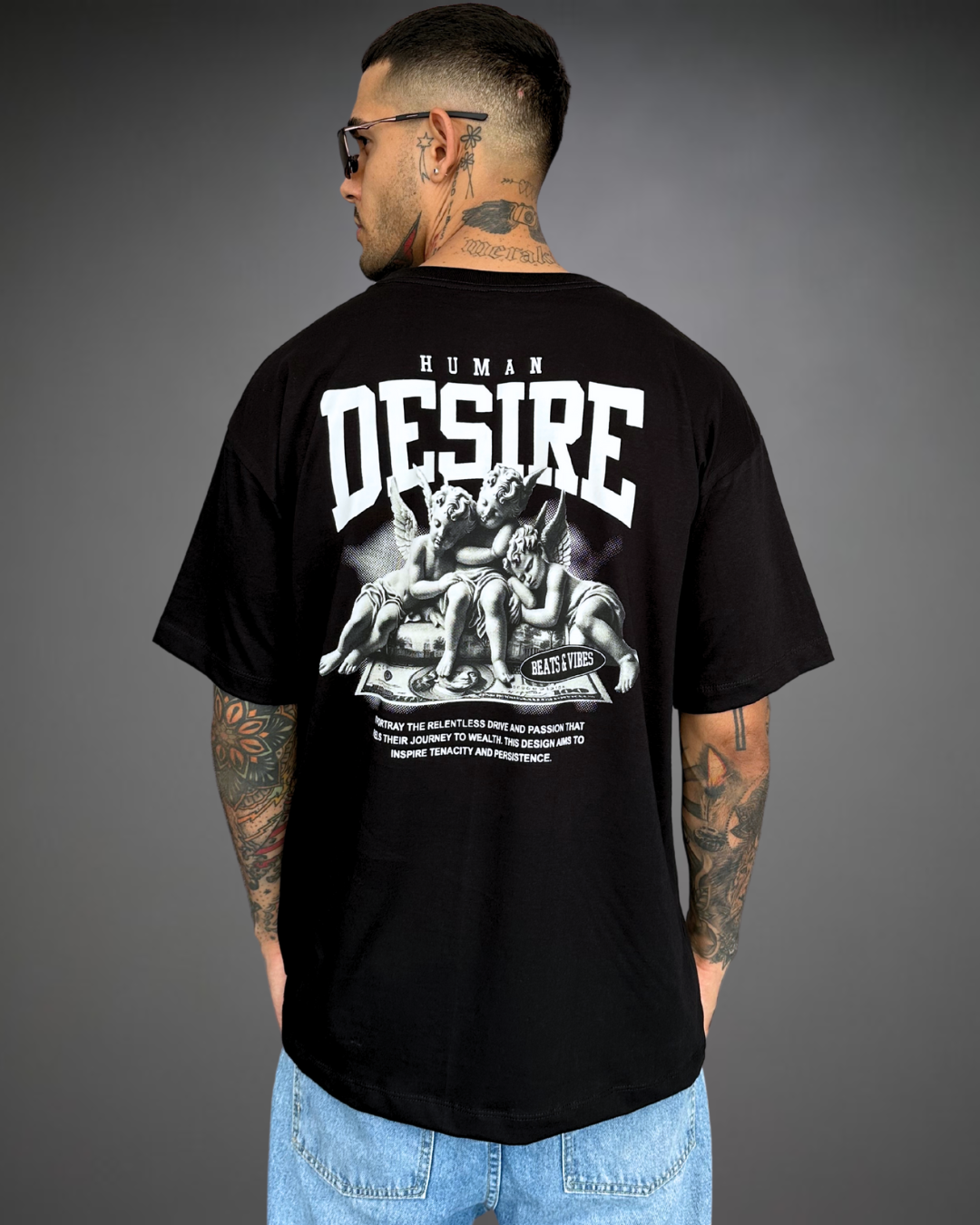 Polo Hombre Oversize Desire - Negro
