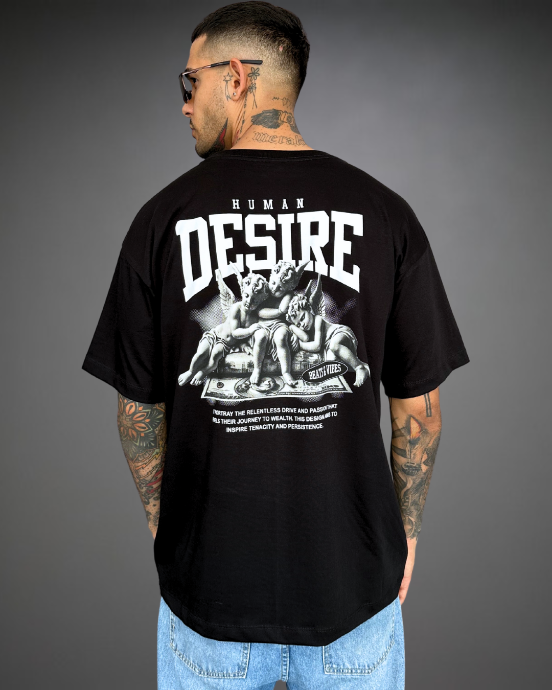 Polo Hombre Oversize Desire - Negro