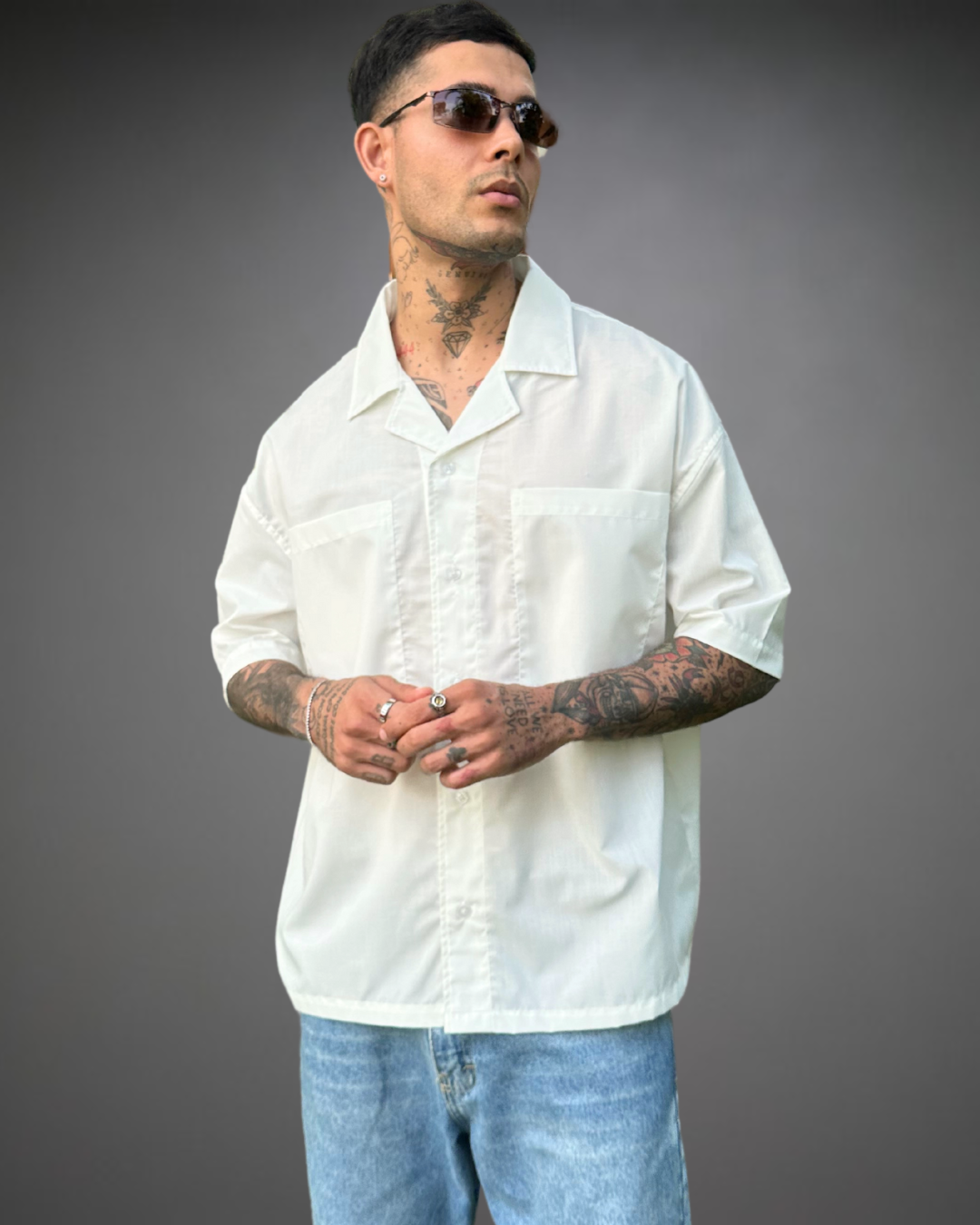 Camisa Hombre Oversize BERLIN - Off White 2