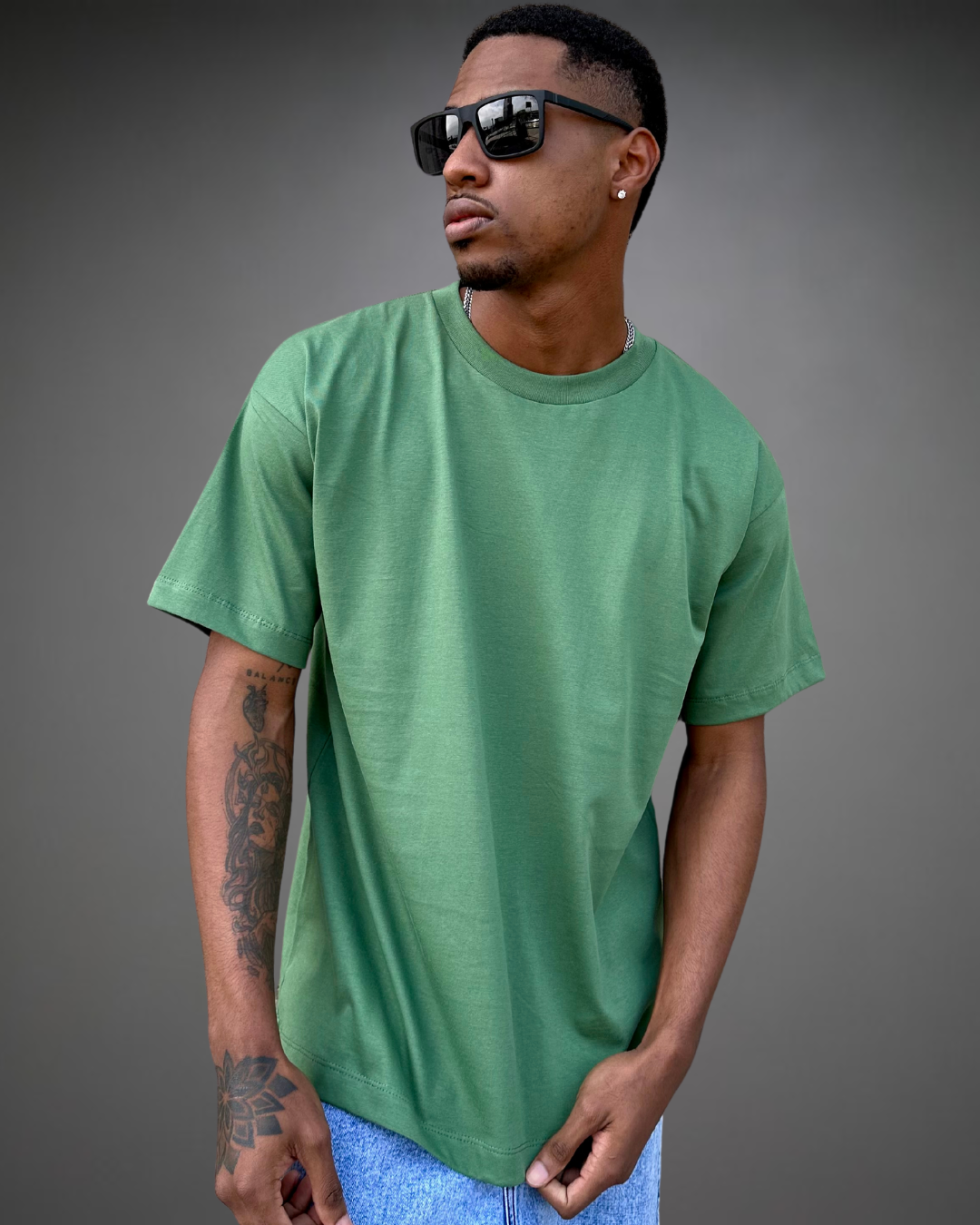 Polo Hombre Oversize - Verde Olivo