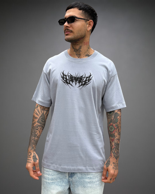 Polo Hombre Oversize Big Tribal - Plata