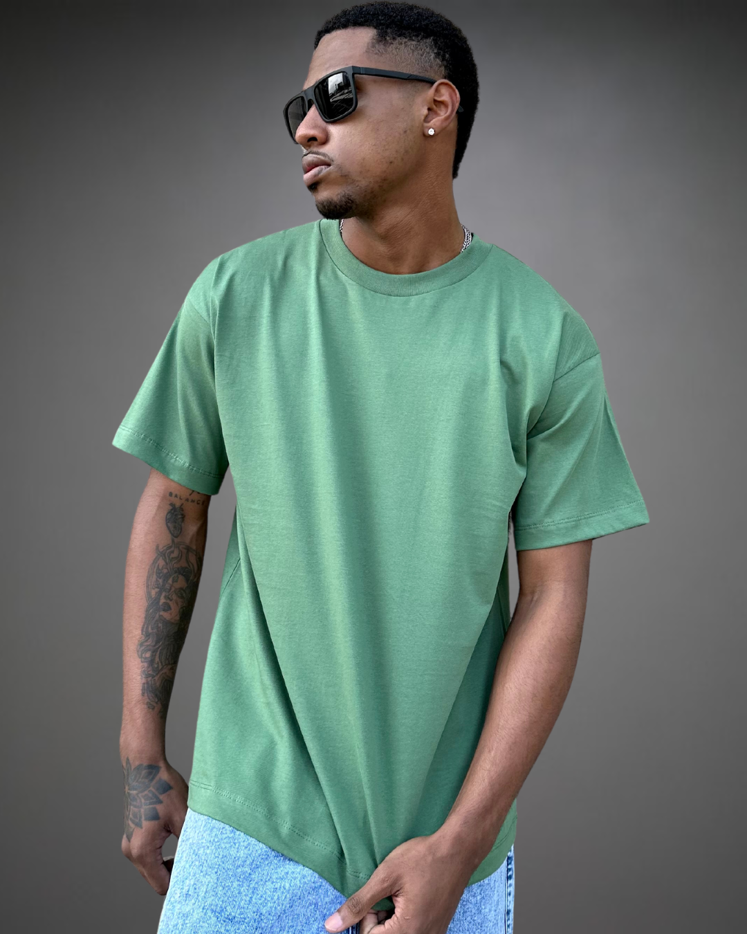 Polo Hombre Oversize - Verde Olivo