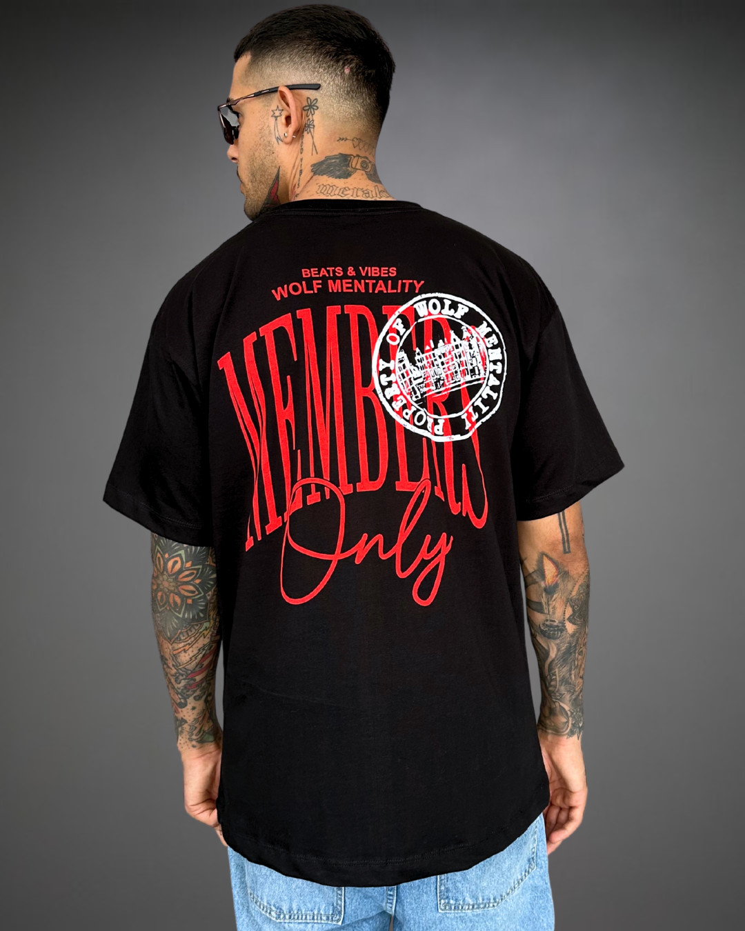 Polo Hombre Oversize Members Only - Negro