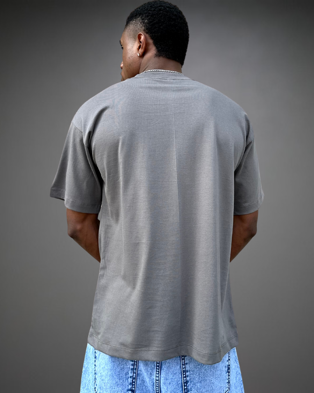 Polo Hombre Oversize - Gris Oscuro
