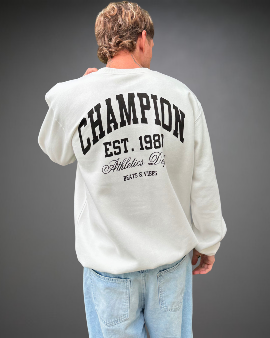 Polera Hombre Oversize Champion - Hueso