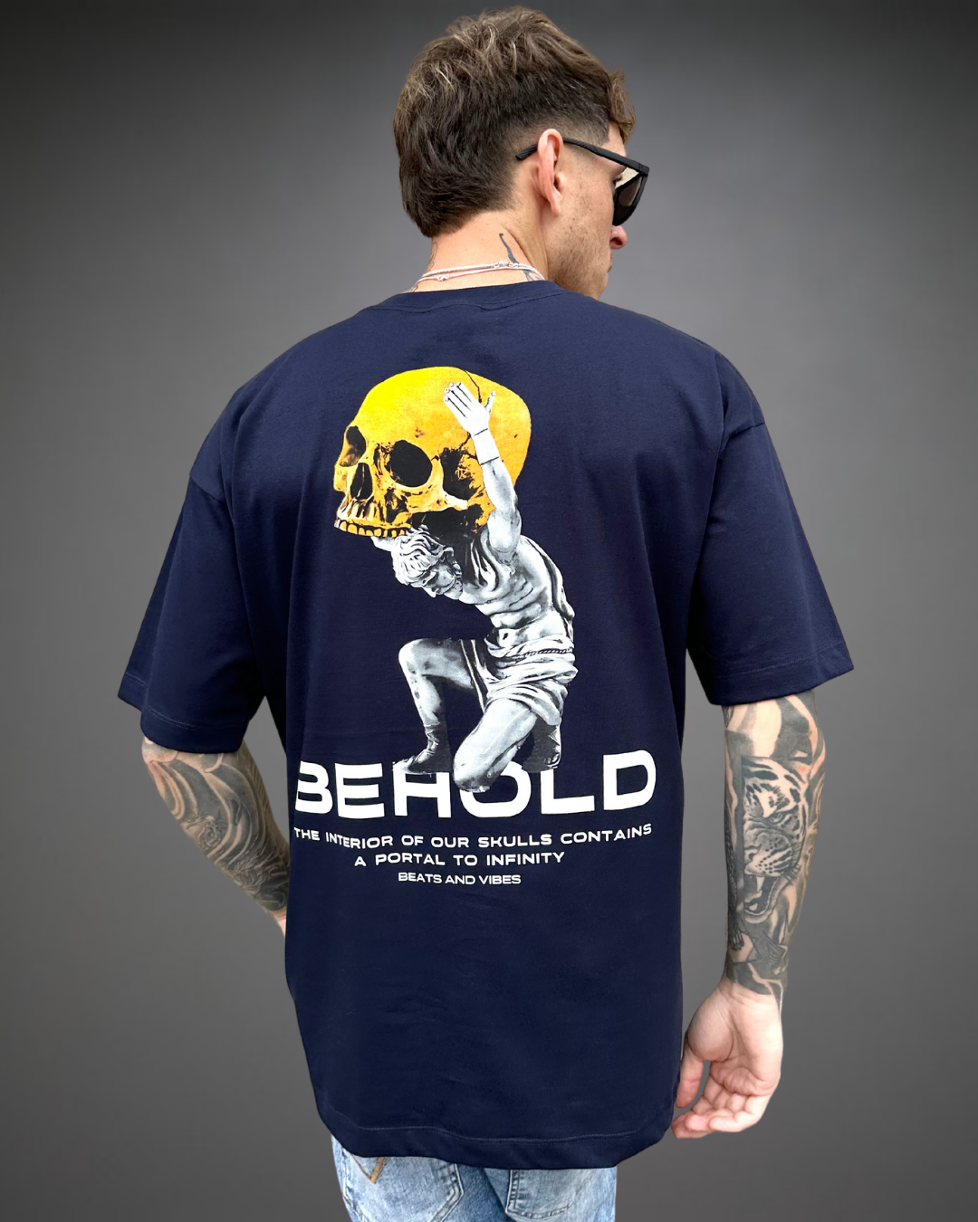 Polo Hombre Oversize Behold - Azul Noche