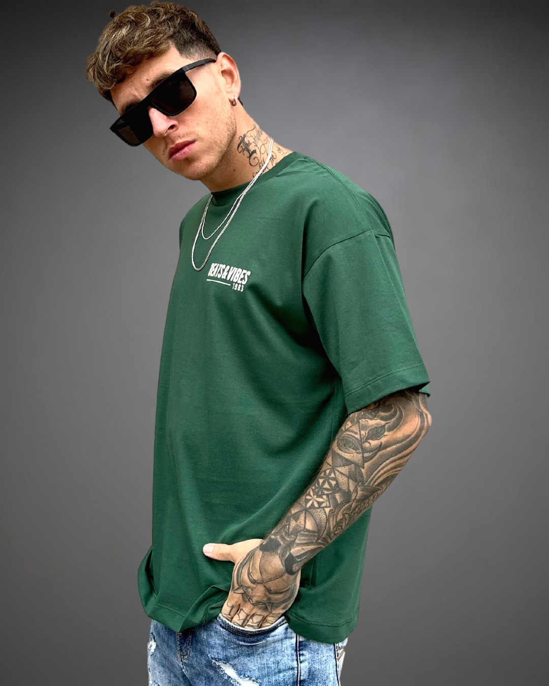 Polo Hombre Oversize Money Gang - Verde