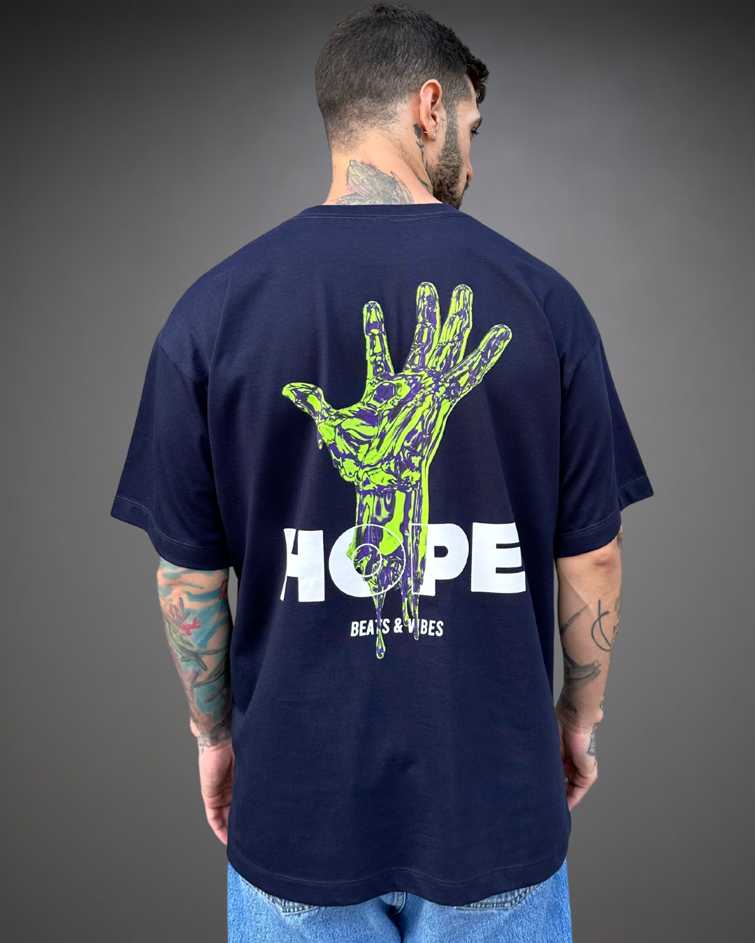 Polo Hombre Oversize Hope - Azul Noche