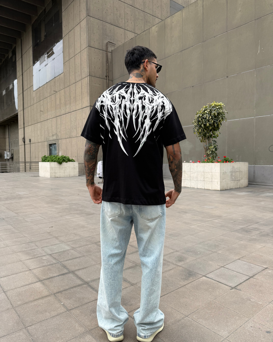 Polo Hombre Oversize True Tribal - Negro