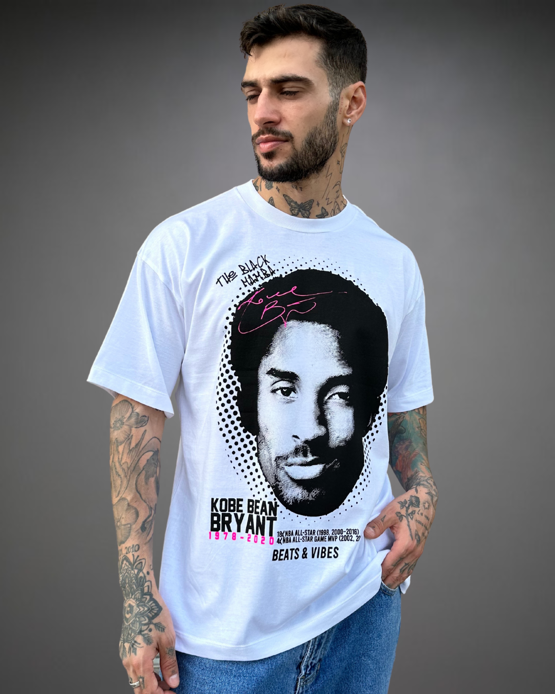 Polo Hombre Oversize Kobe - Blanco