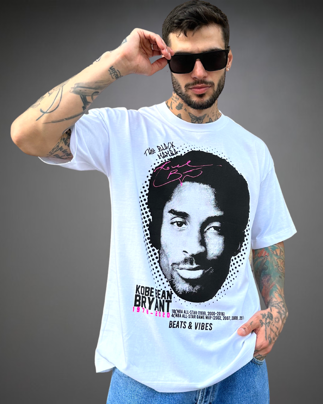 Polo Hombre Oversize Kobe - Blanco