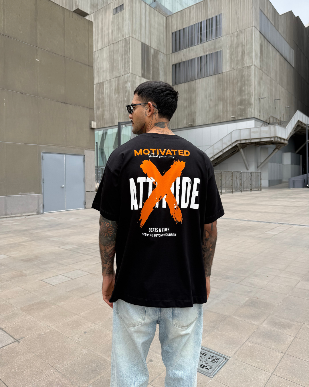 Polo Hombre Oversize Attitude - Negro