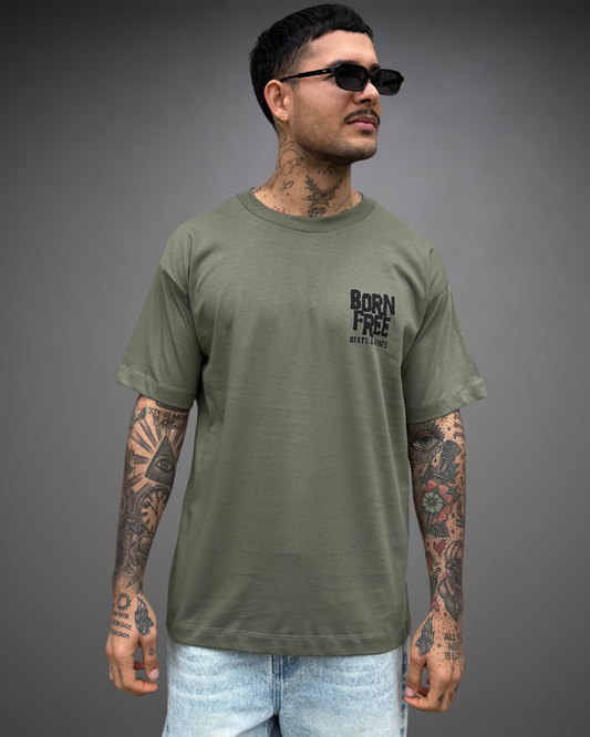 Polo Hombre Oversize Born Free - Verde