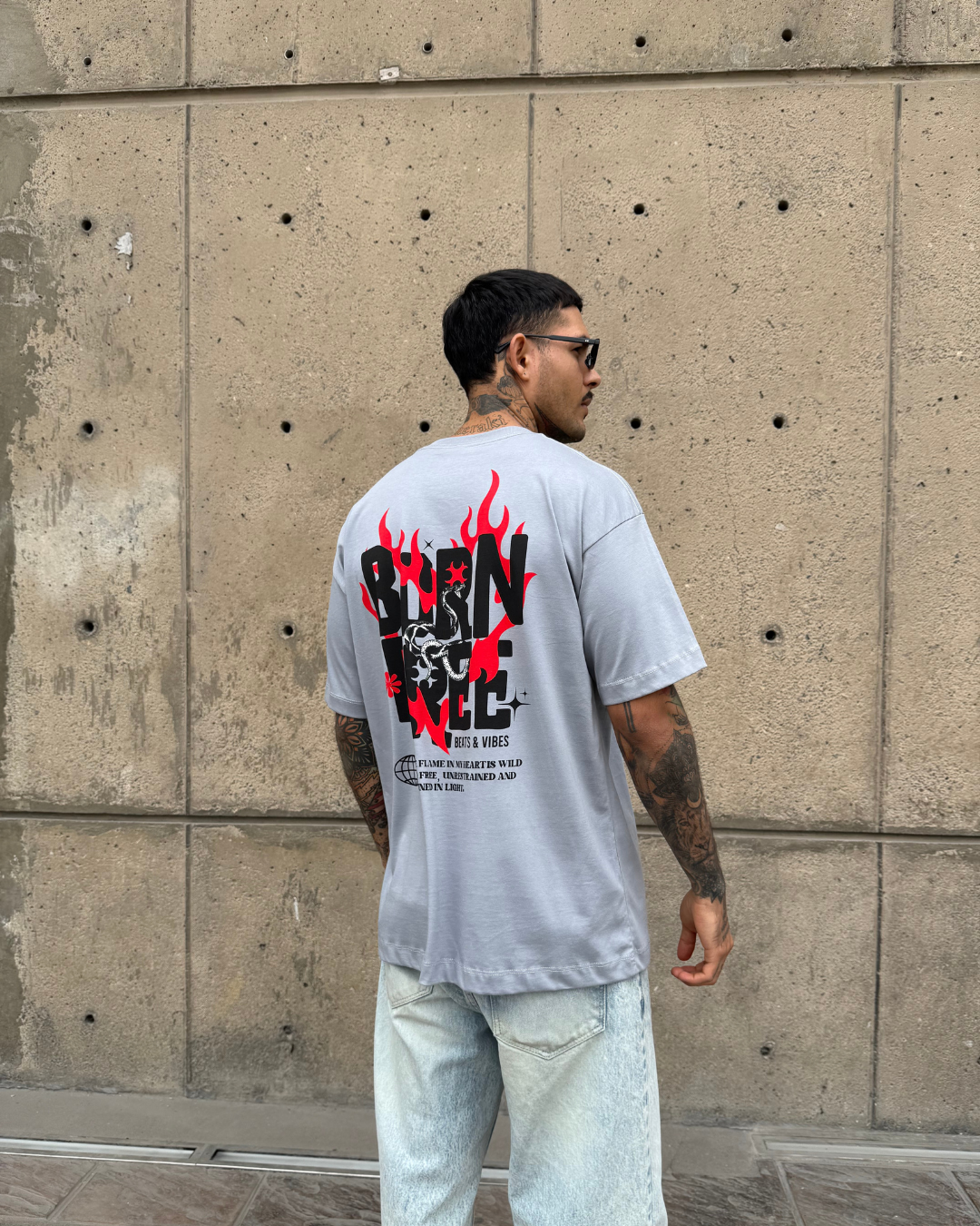 Polo Hombre Oversize Born Free - Plata