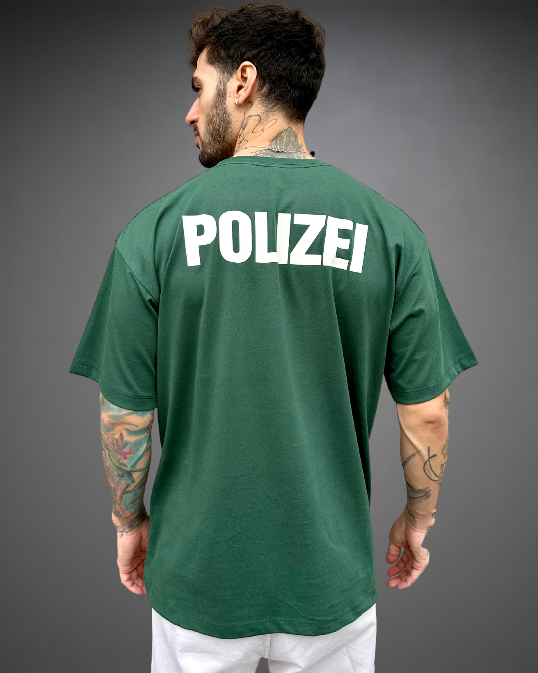 Polo Hombre Oversize Deutsche POLIZEI - Verde