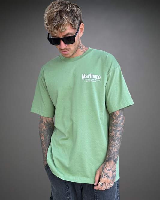 Polo Hombre Oversize Marlboro Mc Laren - Verde