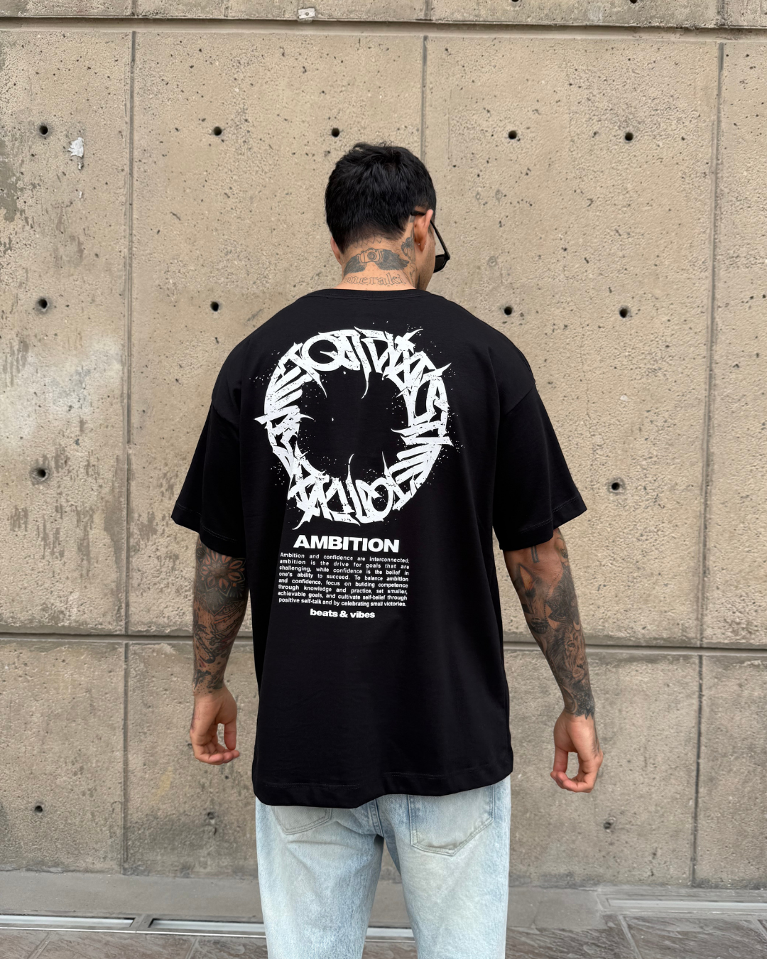 Polo Hombre Oversize Ambition - Negro