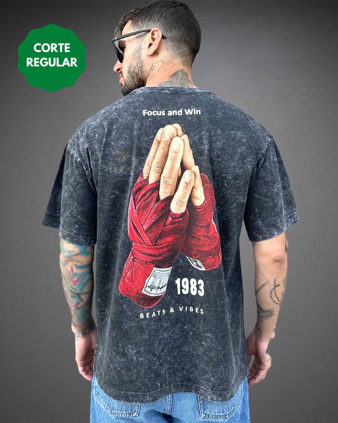 Polo Hombre Regular Focus & Win - Negro