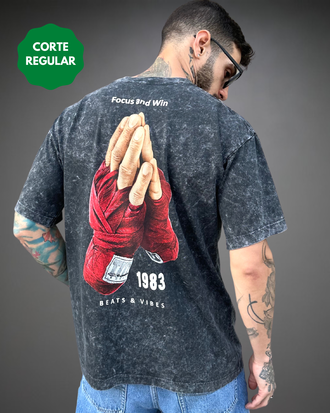 Polo Hombre Regular Focus & Win - Negro