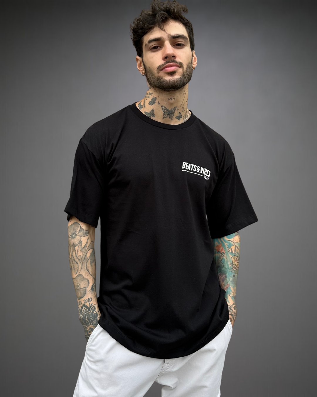 Polo Hombre Oversize 100% Free - Negro