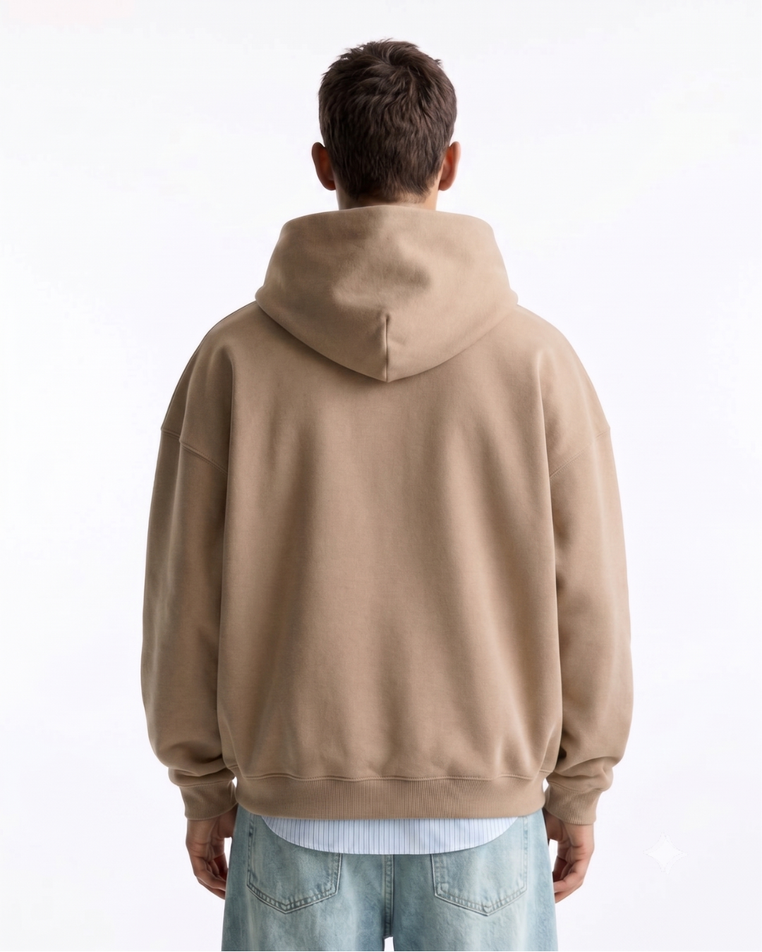 Hoodie Oversize Hombre - Arena