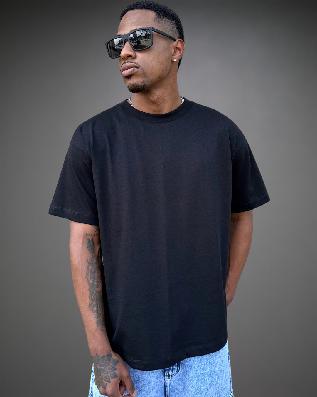 Polo Hombre Oversize - Negro