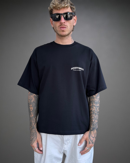 Polo Hombre Boxy Fit GoodTimes - Negro