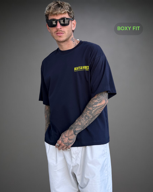 Polo Hombre Boxy Fit Energy Dance - Azul Noche